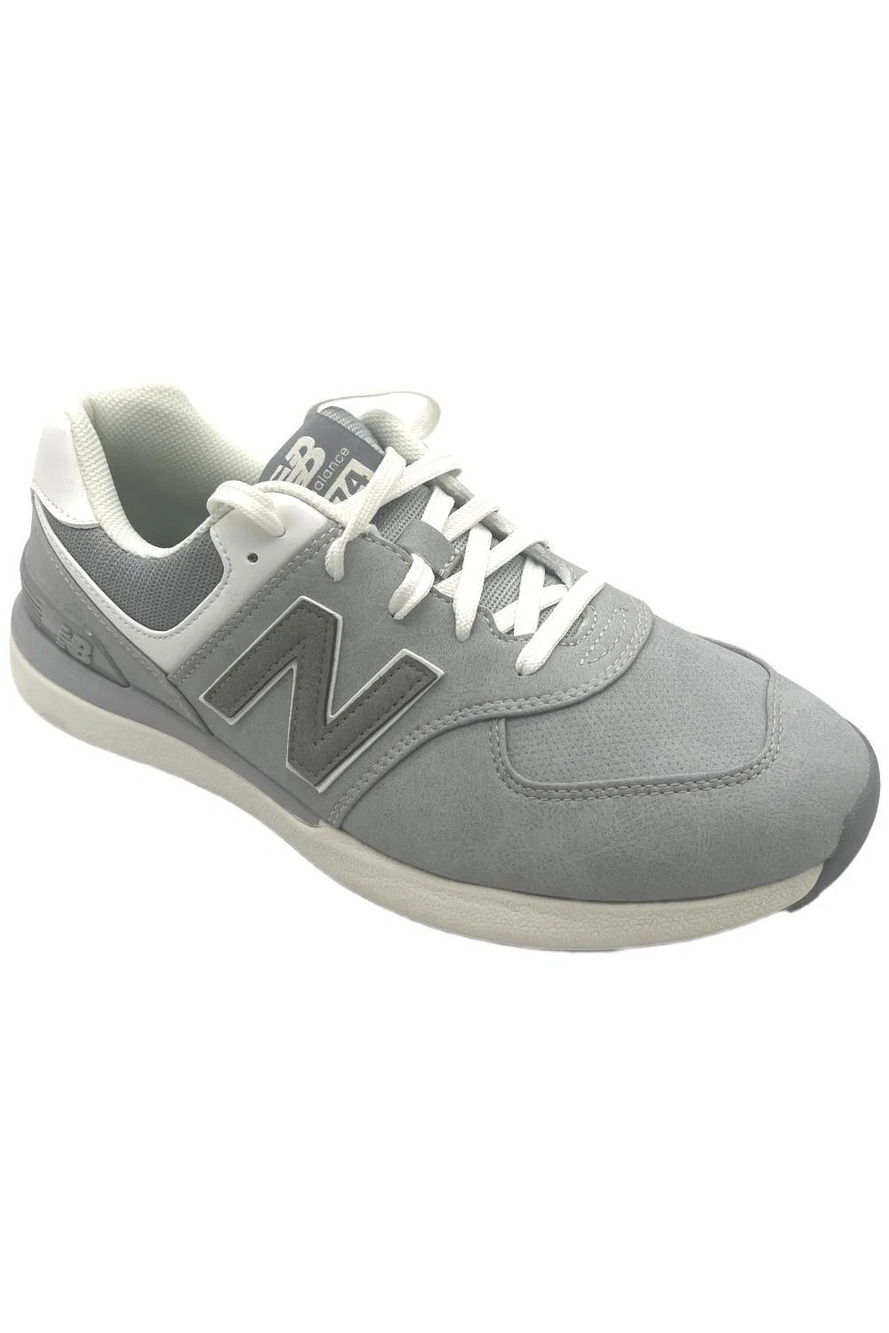 New Balance Women's Golf Sneakers 574 Core Dark Grey/White - Wide